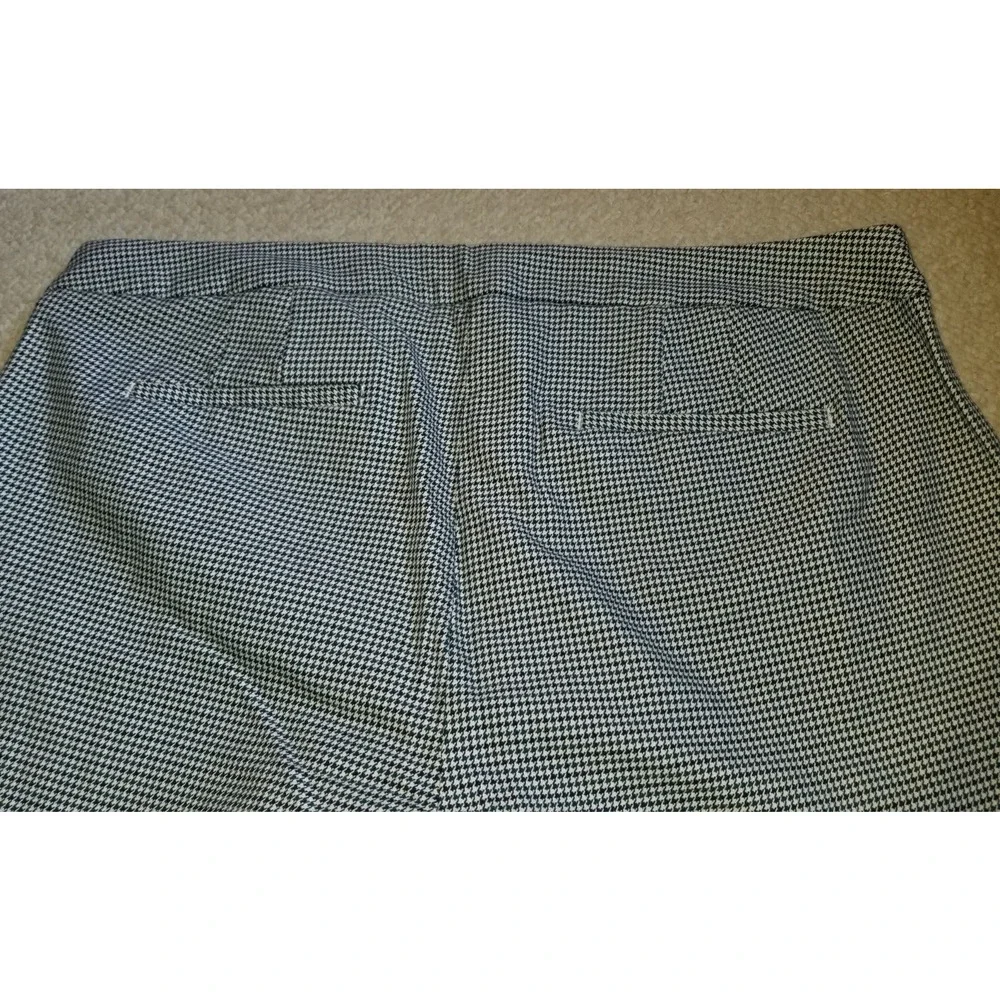 Womens Pants-TALBOTS-off-white/blue houndstooth 